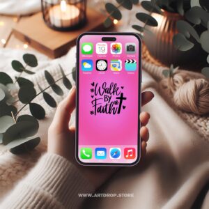 Pink Walk by Faith Inspirational Design For All Device Digital Wallpaper and print file