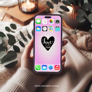 Love Like Jesus Pink Gradient Phone Tablet Watch Desktop Digital Wallpaper and print file