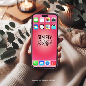 Simply Blessed Wallpaper for Devices Digital Wallpaper and print file