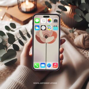 Abstract Flower Design for Phone Backgrounds Digital Wallpaper or print file for phone