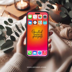 Greeted With A Purpose Gradient Phone Tablet Desktop Digital Wallpaper and print file