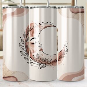 Crescent Moon Goddess Art Design Personalized Tumbler Wraps